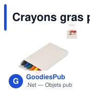 Crayons gras personnalisables boîte brique de lait recyclé avec logo - Lot de 6 - Miniature 1