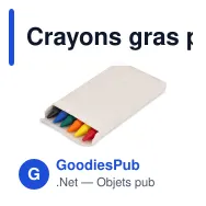 Crayons gras personnalisables boîte brique de lait recyclé avec logo - Lot de 6 - Miniature 2