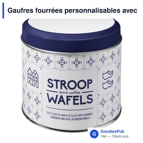 Gaufres fourrées personnalisables avec logo - 8 délicieuses gaufres William