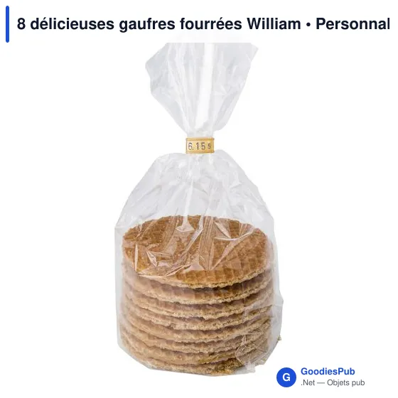 Gaufres fourrées personnalisables avec logo - 8 délicieuses gaufres William - Image 3