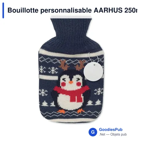 Bouillotte personnalisable AARHUS 250ml avec logo