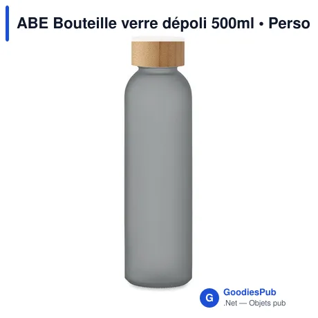 ABE Bouteille verre dépoli 500ml
