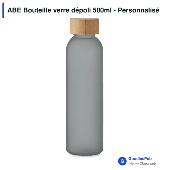 ABE Bouteille verre dépoli 500ml - Image 1