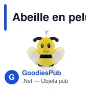 Porte-clés abeille en peluche personnalisable avec logo | Miro - Miniature 2