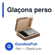 Glaçons personnalisables en pierre - Set ABERDEEN pour votre logo - Miniature 1
