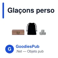 Glaçons personnalisables en pierre - Set ABERDEEN pour votre logo - Miniature 2