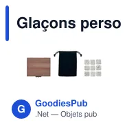 Glaçons personnalisables en pierre - Set ABERDEEN pour votre logo - Miniature 6