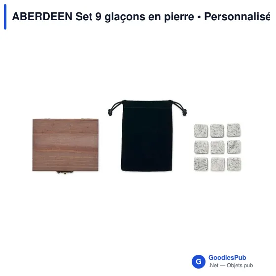 Glaçons personnalisables en pierre - Set ABERDEEN pour votre logo - Image 6