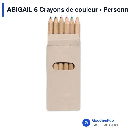 ABIGAIL 6 Crayons de couleur