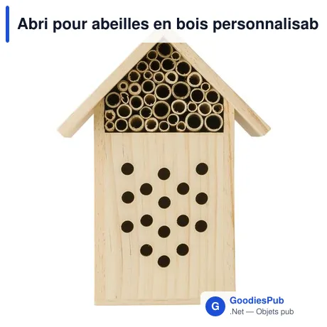Abri pour abeilles en bois personnalisable avec logo - Fahim