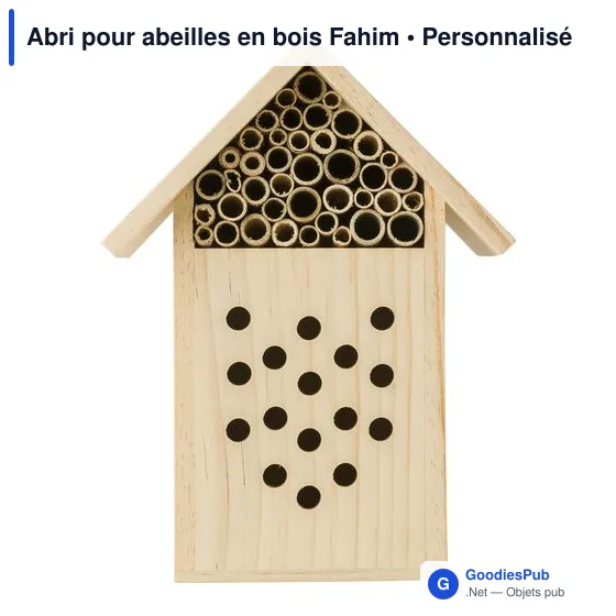 Abri pour abeilles en bois personnalisable avec logo - Fahim - Image 1