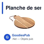 Planche de service personnalisable en bois d'acacia - ACABALLavec logo - Miniature 1