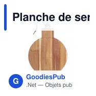 Planche de service personnalisable en bois d'acacia - ACABALLavec logo - Miniature 2
