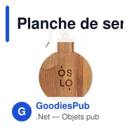 Planche de service personnalisable en bois d'acacia - ACABALLavec logo - Miniature 4