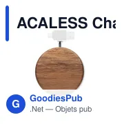 Chargeur sans fil personnalisable en acacia avec logo - Miniature 2