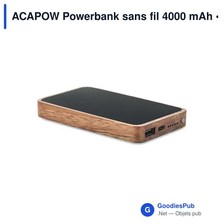 ACAPOW Powerbank sans fil 4000 mAh
