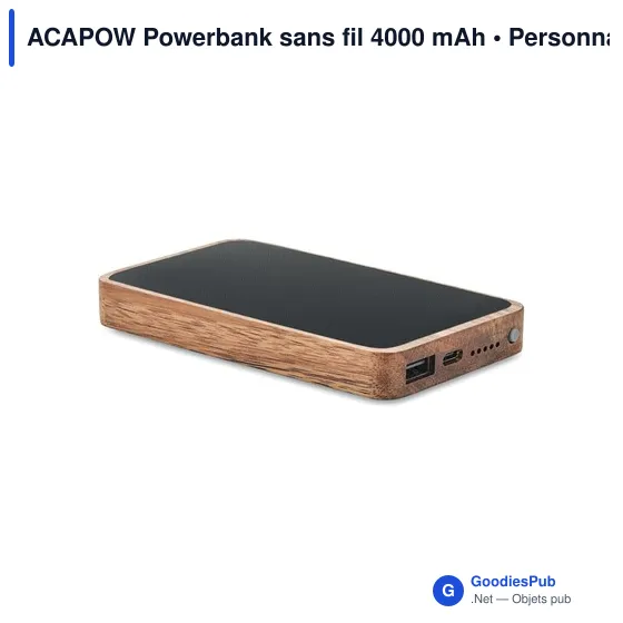ACAPOW Powerbank sans fil 4000 mAh - Image 1