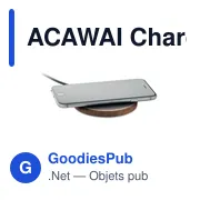 ACAWAI Chargeur sans fil en acacia 15W - Miniature 2