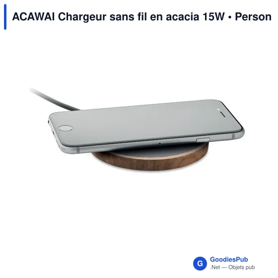 ACAWAI Chargeur sans fil en acacia 15W - Image 2
