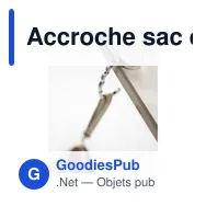 Accroche sac en métal Eloise - Miniature 3