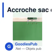 Accroche sac en métal Eloise - Miniature 4