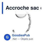 Accroche sac en métal Eloise - Miniature 7