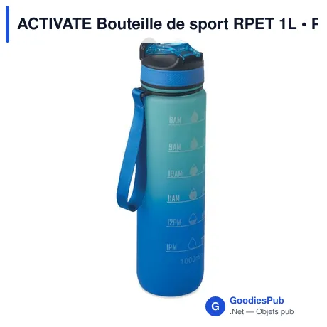 ACTIVATE Bouteille de sport RPET 1L