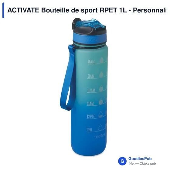 ACTIVATE Bouteille de sport RPET 1L - Image 1