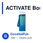 ACTIVATE Bouteille de sport RPET 1L - Miniature 2