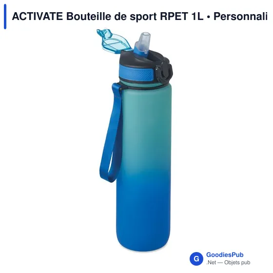 ACTIVATE Bouteille de sport RPET 1L - Image 2
