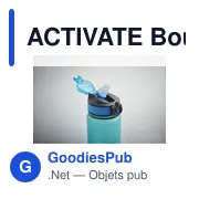 ACTIVATE Bouteille de sport RPET 1L - Miniature 3