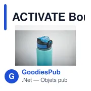 ACTIVATE Bouteille de sport RPET 1L - Miniature 5