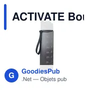 ACTIVATE Bouteille de sport RPET 1L - Miniature 8