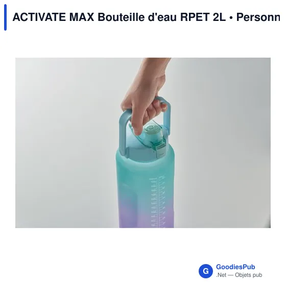 Bouteille d'eau personnalisable ACTIVATE MAX avec logo - 2L - Image 11