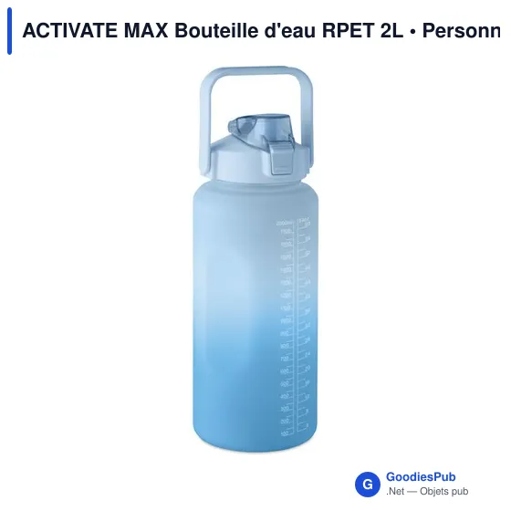 Bouteille d'eau personnalisable ACTIVATE MAX avec logo - 2L - Image 12