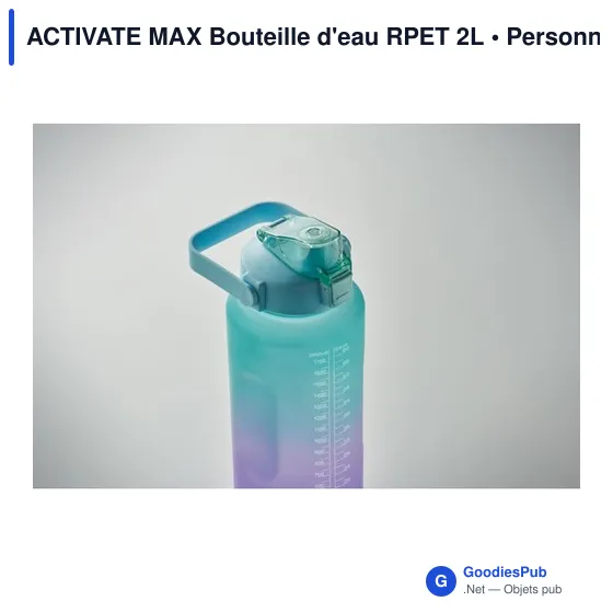 Bouteille d'eau personnalisable ACTIVATE MAX avec logo - 2L - Image 3