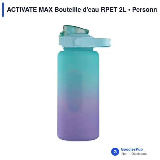 Bouteille d'eau personnalisable ACTIVATE MAX avec logo - 2L - Image 6