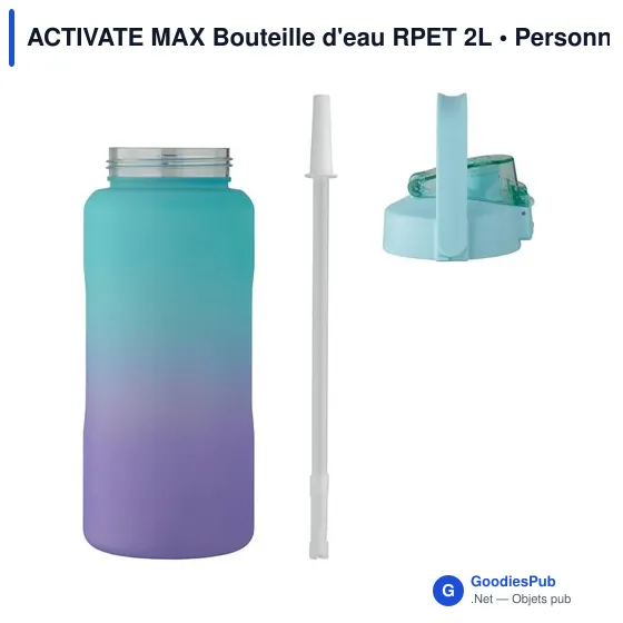 Bouteille d'eau personnalisable ACTIVATE MAX avec logo - 2L - Image 7