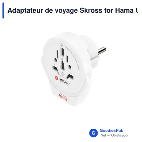 Adaptateur de voyage personnalisable avec logo - Skross for Hama USB
