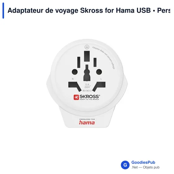 Adaptateur de voyage Skross for Hama USB - Image 4