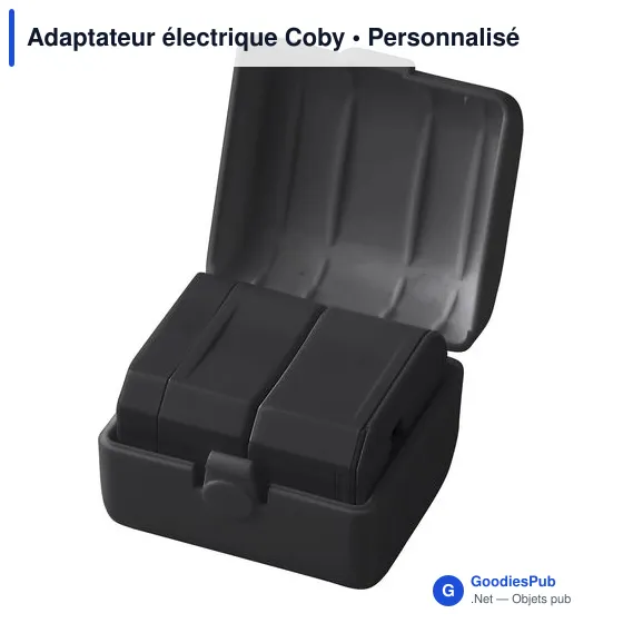 Adaptateur électrique personnalisable Coby avec logo - Image 1