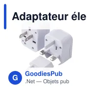 Adaptateur électrique personnalisable Coby avec logo - Miniature 2