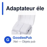 Adaptateur électrique personnalisable Coby avec logo - Miniature 3
