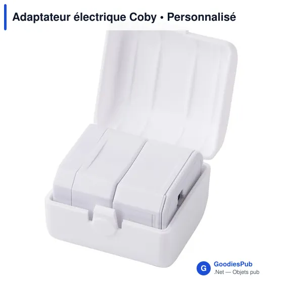 Adaptateur électrique personnalisable Coby avec logo - Image 3