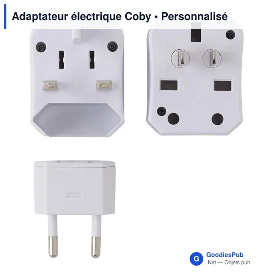 Adaptateur électrique personnalisable Coby avec logo - Image 5