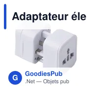 Adaptateur électrique personnalisable Coby avec logo - Miniature 6
