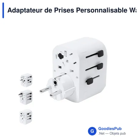 Adaptateur de Prises Personnalisable Wando avec Logo