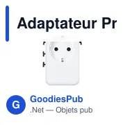 Adaptateur de Prises Personnalisable Wando avec Logo - Miniature 2
