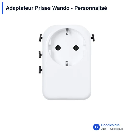Adaptateur de Prises Personnalisable Wando avec Logo - Image 2