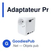 Adaptateur de Prises Personnalisable Wando avec Logo - Miniature 3
